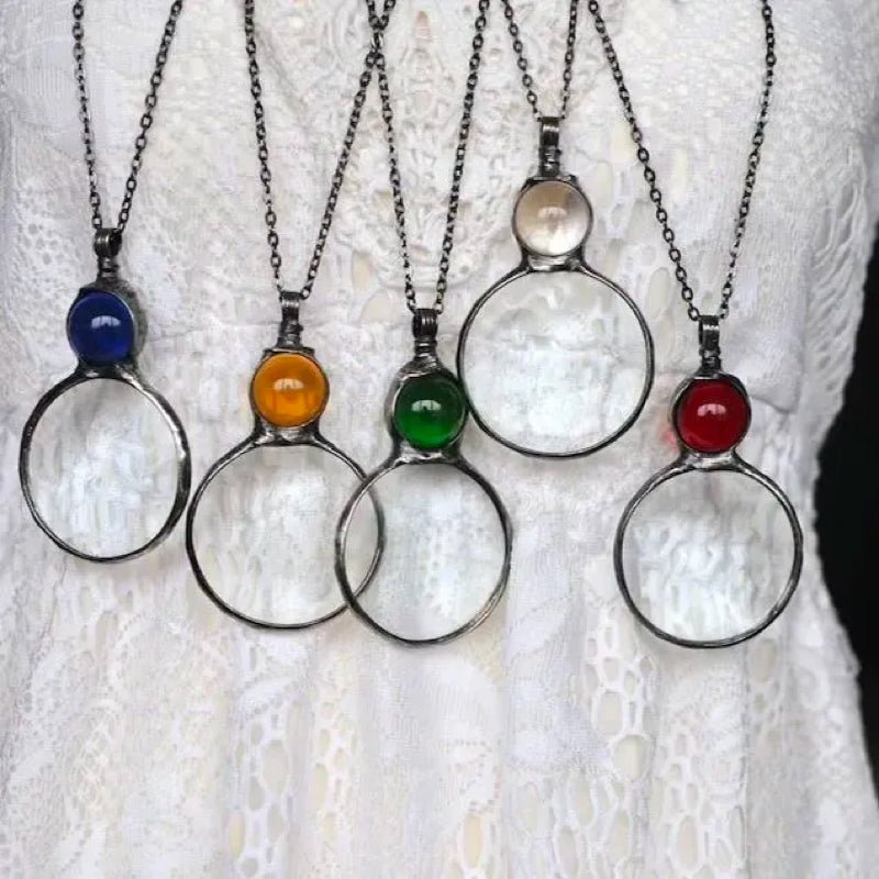 Nostalgic Magnifying Glass Loupe Necklace