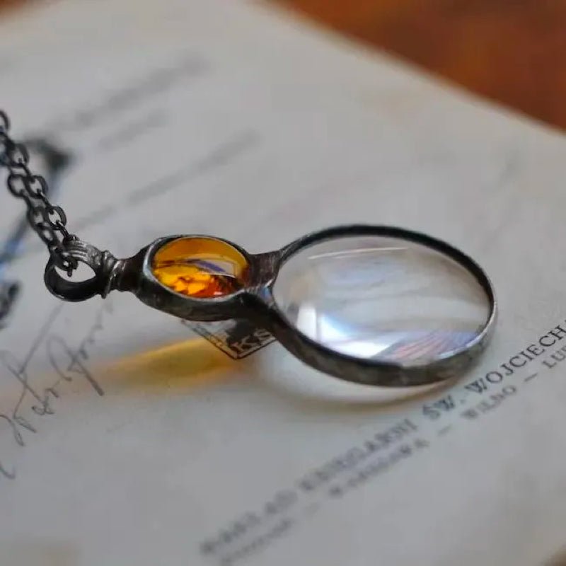 Nostalgic Magnifying Glass Loupe Necklace